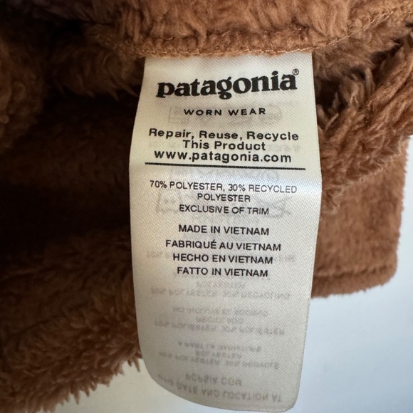 Patagonia Nest Brown Los Gatos 1/4 Quarter Zip Fuzzy Jacket L NEW - Picture 5 of 6